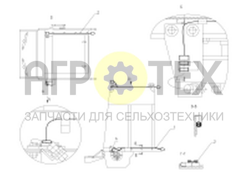 Чертеж Монтаж жгутов измельчителя-разбрасывателя (101.10.14.000)